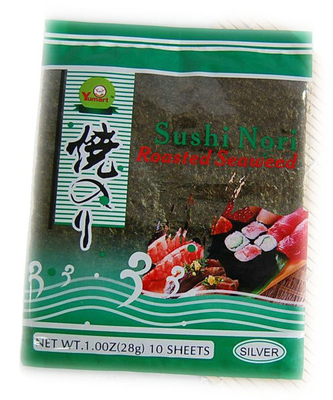 Зажаренные в духовке листы морской водоросли 10 Yaki Nori суш водоросли