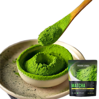 Порошок чая Matcha зеленого цвета метки частного назначения 100g для ресторана