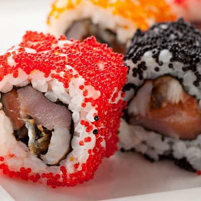 Мойва косуль летучей рыбы суш косуль рыб мойвы Masago Tobiko замороженная
