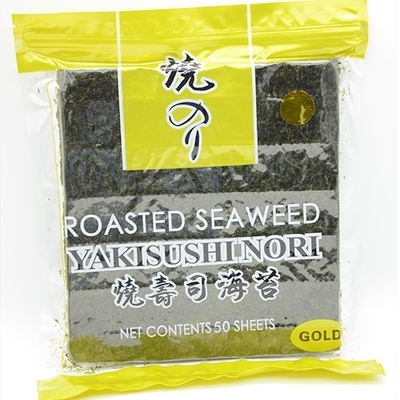 Листы водорослей Nori суш Yaki вакуума OEM японской высушенные морской водорослью