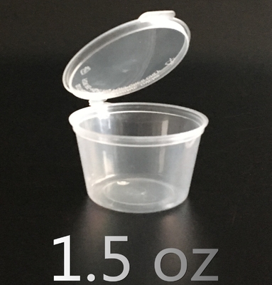 чашка соуса пластмассы Tableware пищевого контейнера 50ml 2oz устранимая с крышками